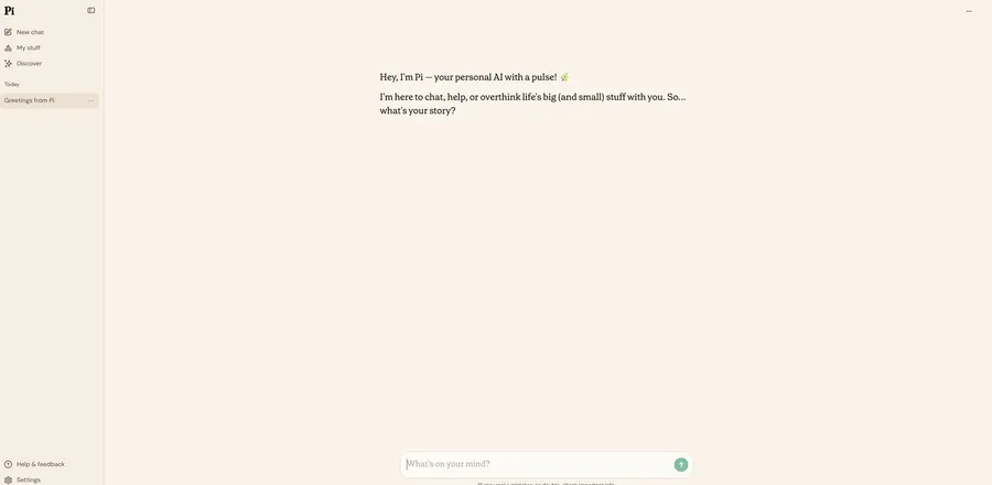 Pi app interface screenshot